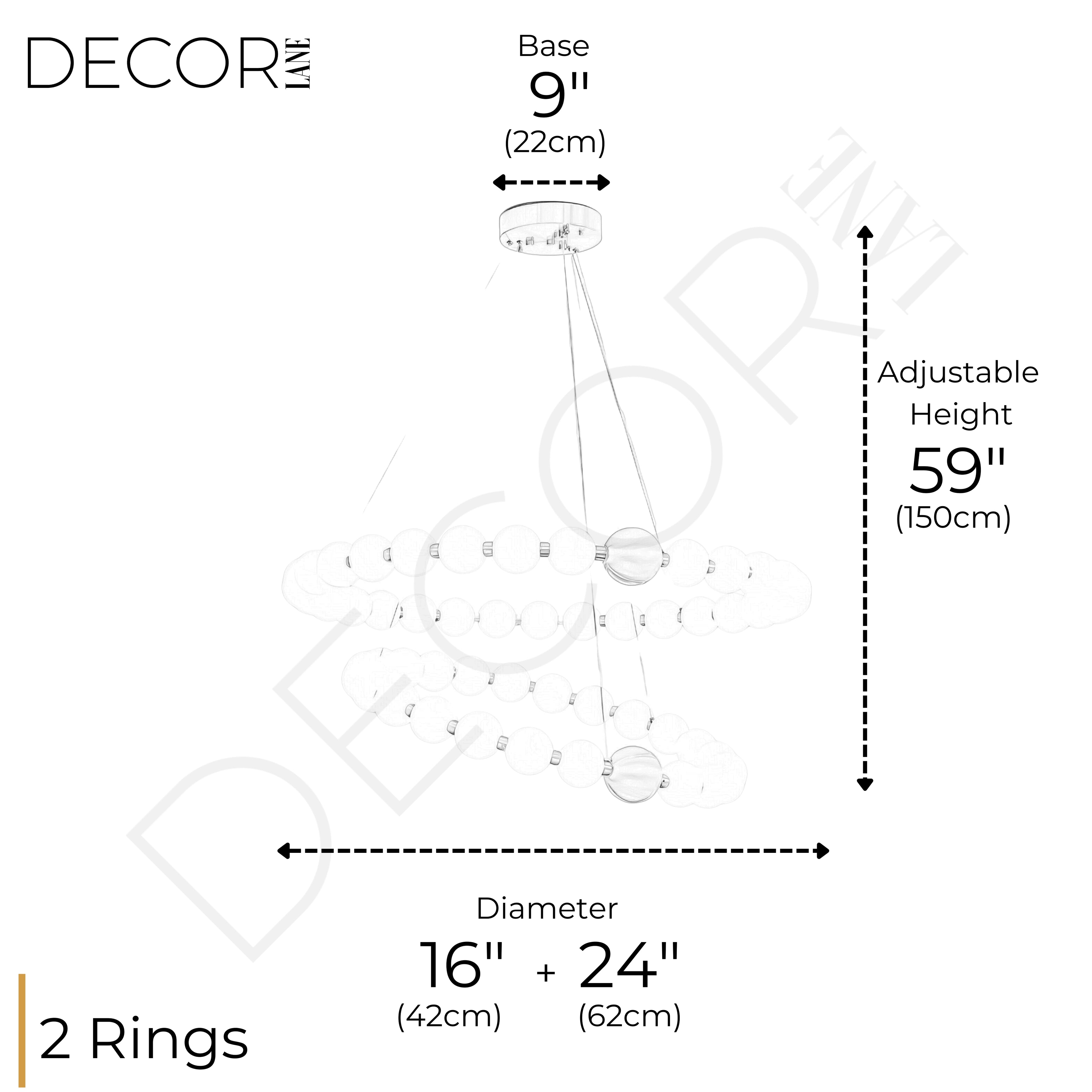 DÉLICATESSE DE PERLES 2 TIER CHANDELIER