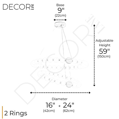 DÉLICATESSE DE PERLES 2 TIER CHANDELIER