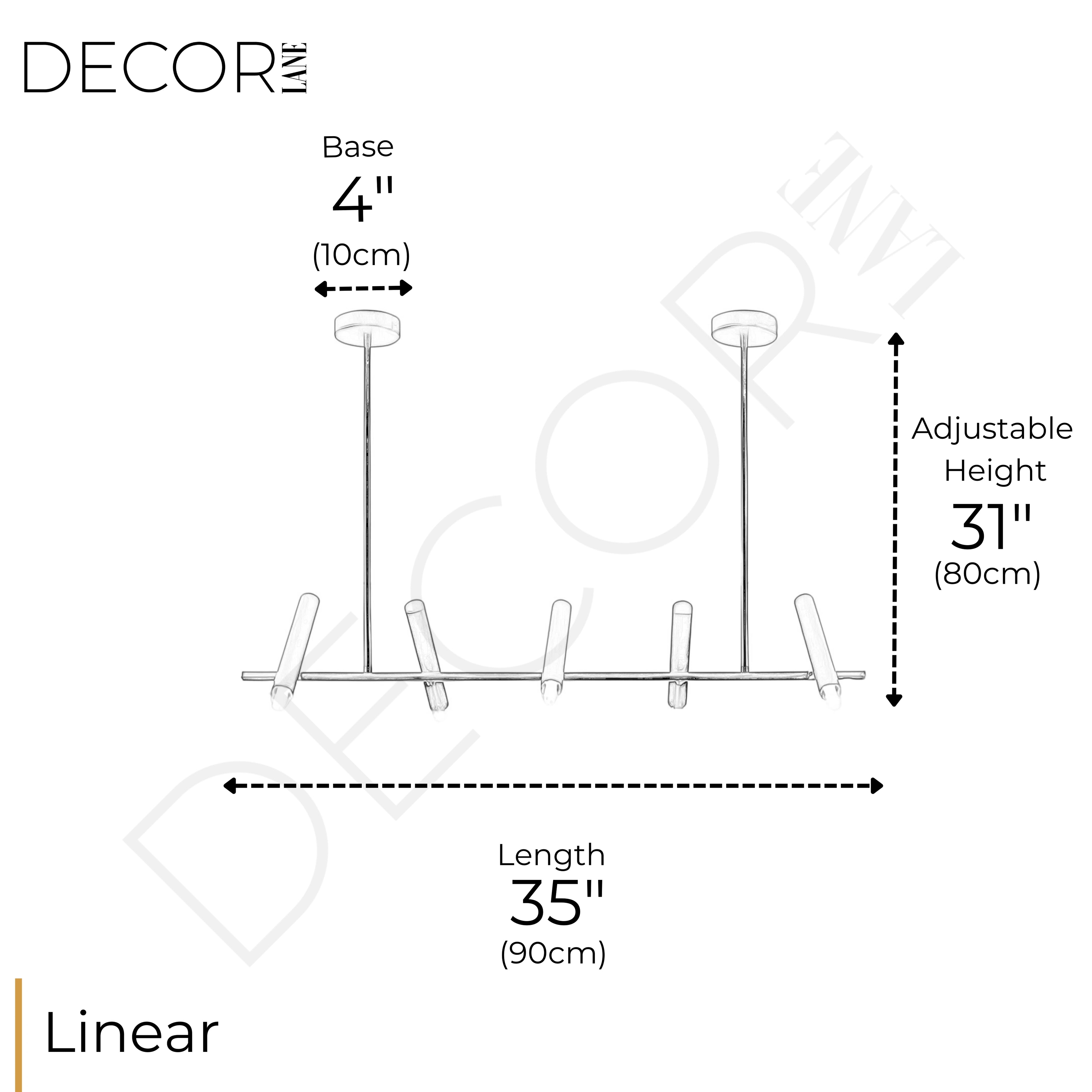 BRASERO LUMINEUX LINEAR CHANDELIER
