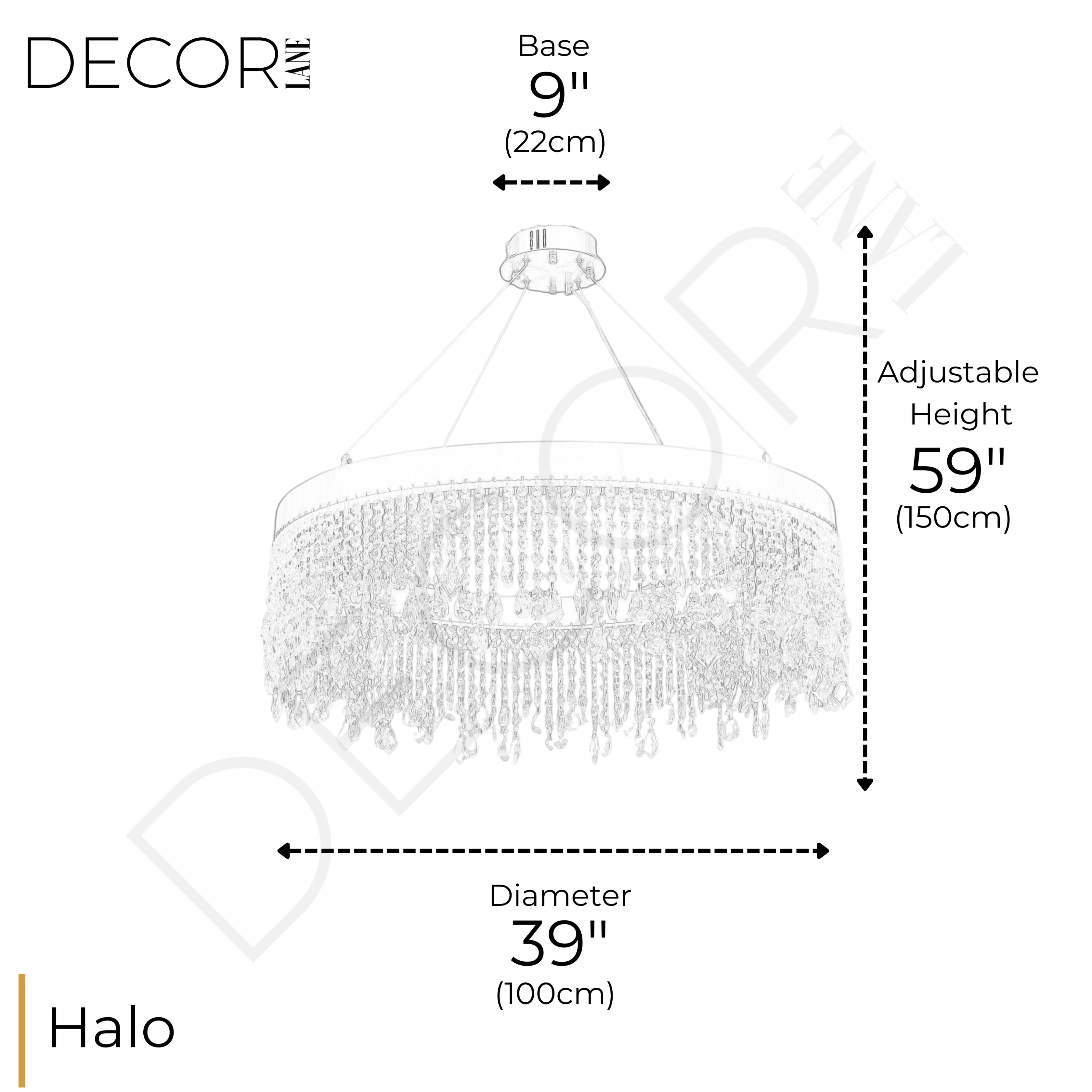 ELEGANT CRYSTAL HALO CHANDELIER