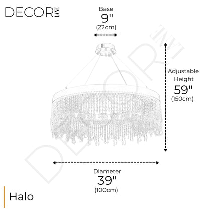 ELEGANT CRYSTAL HALO CHANDELIER