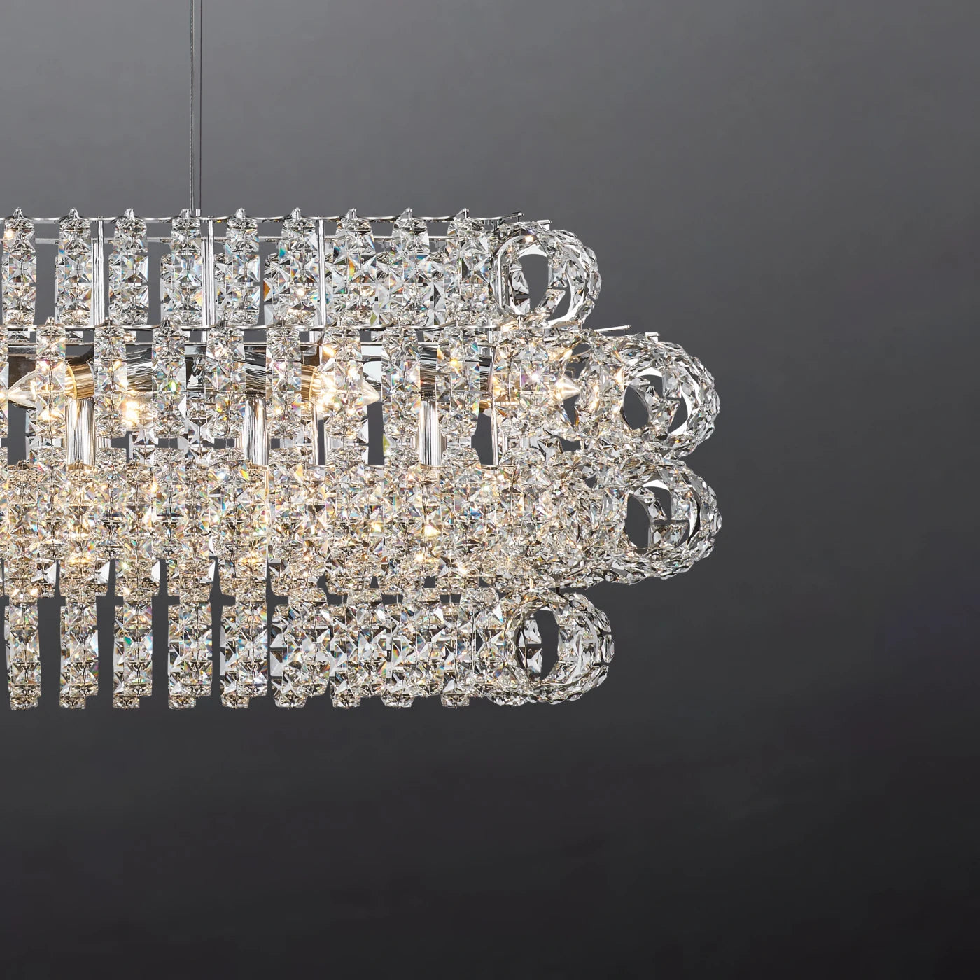 AMULETTE OVAL 4 TIER CHANDELIER