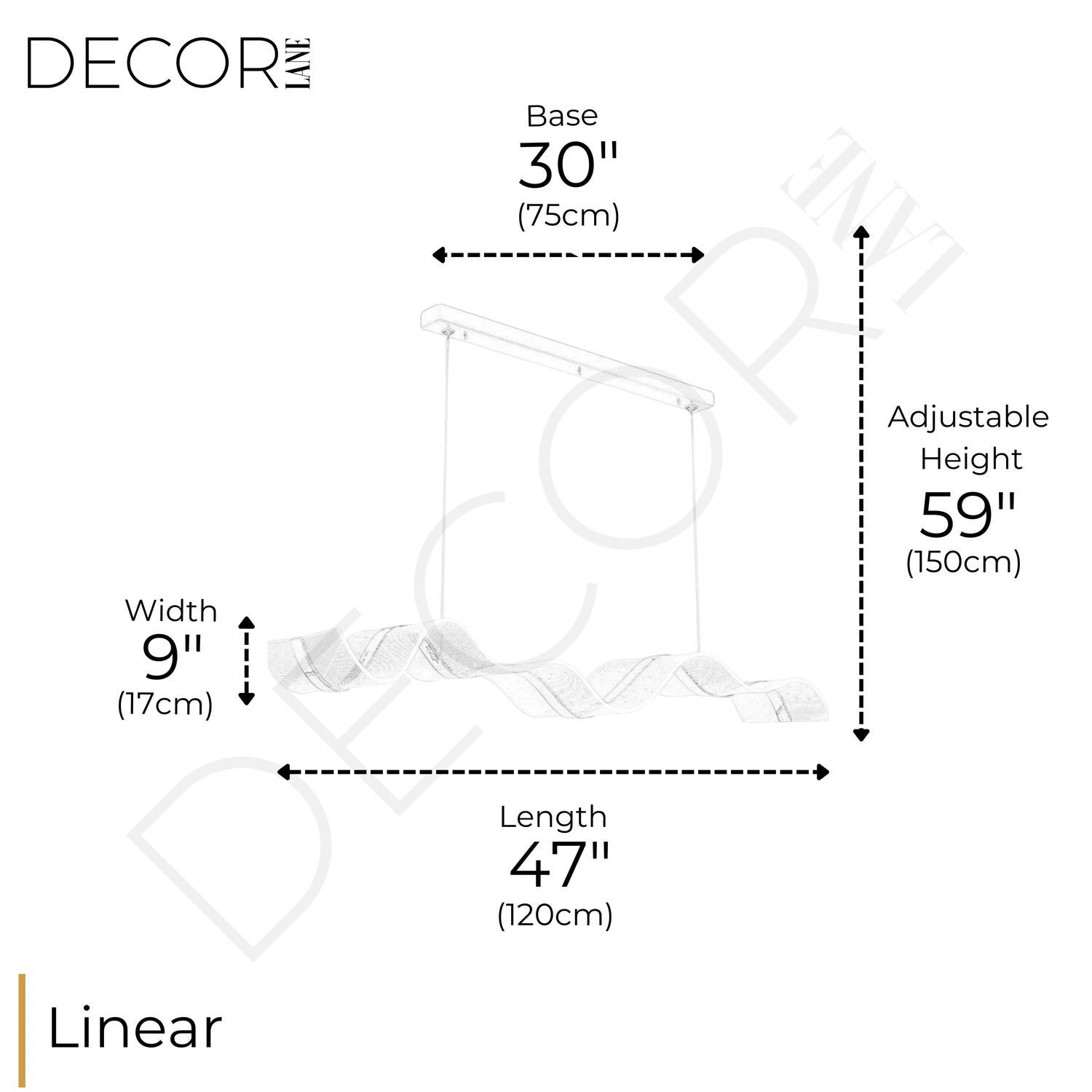 ÉLAN AÉRIEN LINEAR CHANDELIER