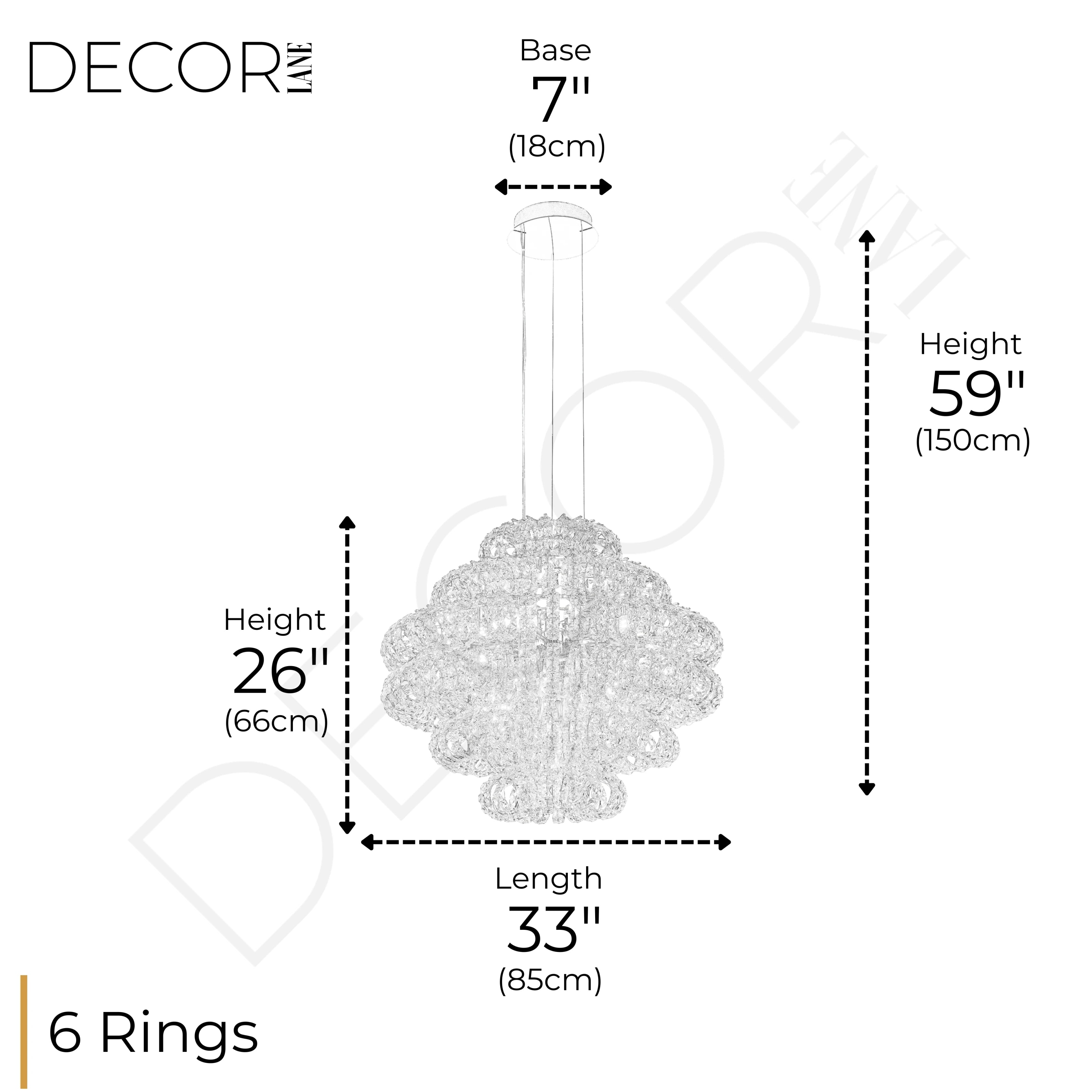 AMULETTE 6 TIER CHANDELIER