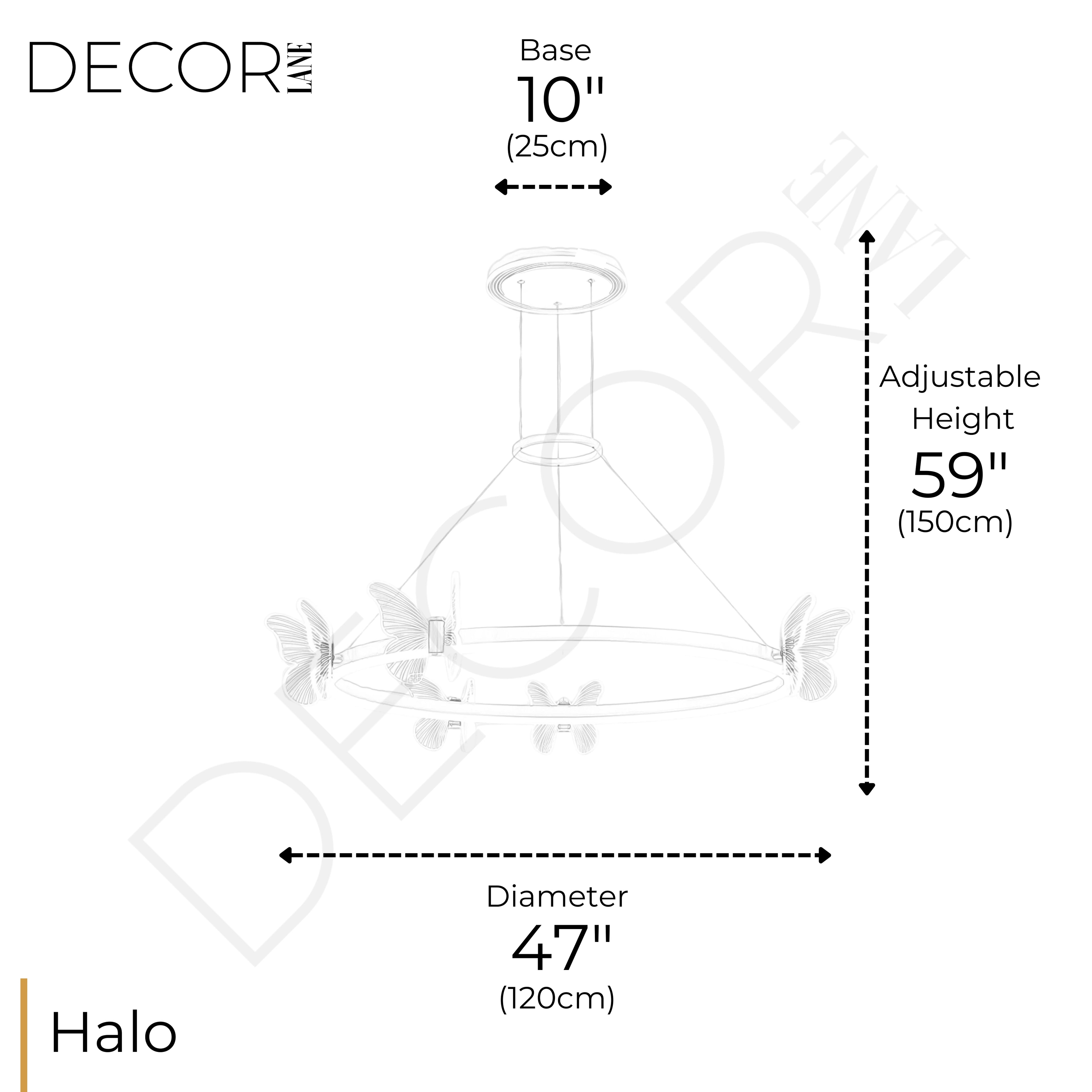 FLIGHT OF LIGHT HALO CHANDELIER