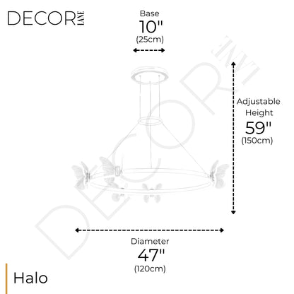 FLIGHT OF LIGHT HALO CHANDELIER
