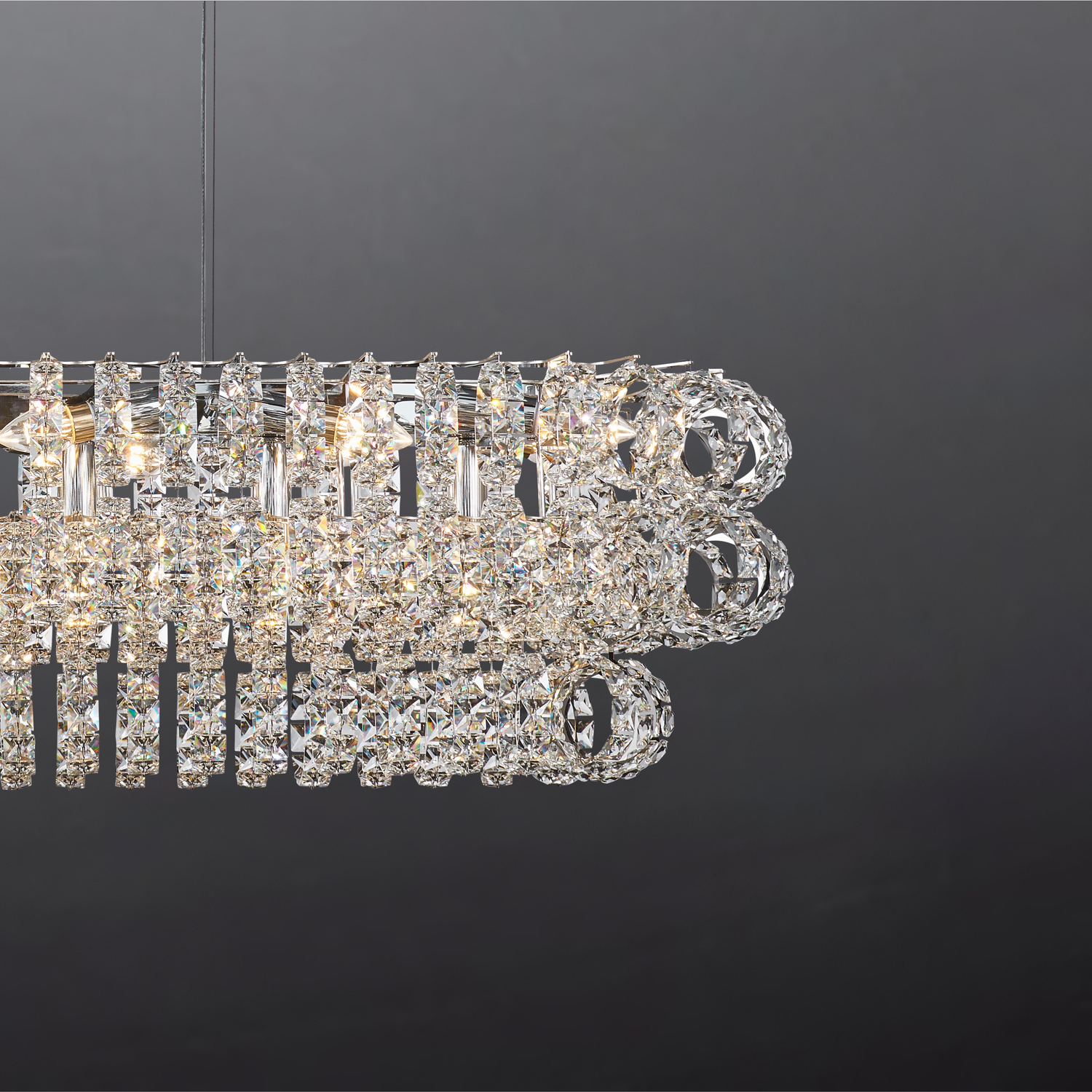 AMULETTE OVAL 3 TIER CHANDELIER