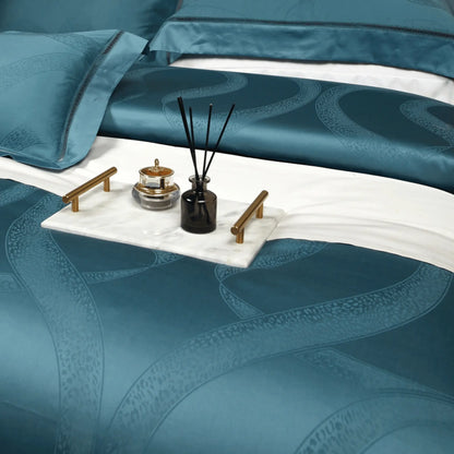 TEAL HARMONY 1000 THREAD COUNT DUVET COVER &amp; SHAMS