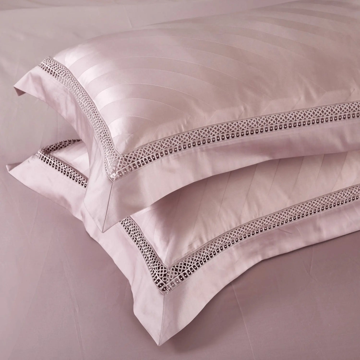 BLUSH MAUVE ELEGANCE 1000 THREAD COUNT DUVET COVER &amp; SHAMS