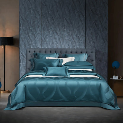 TEAL HARMONY 1000 THREAD COUNT DUVET COVER &amp; SHAMS