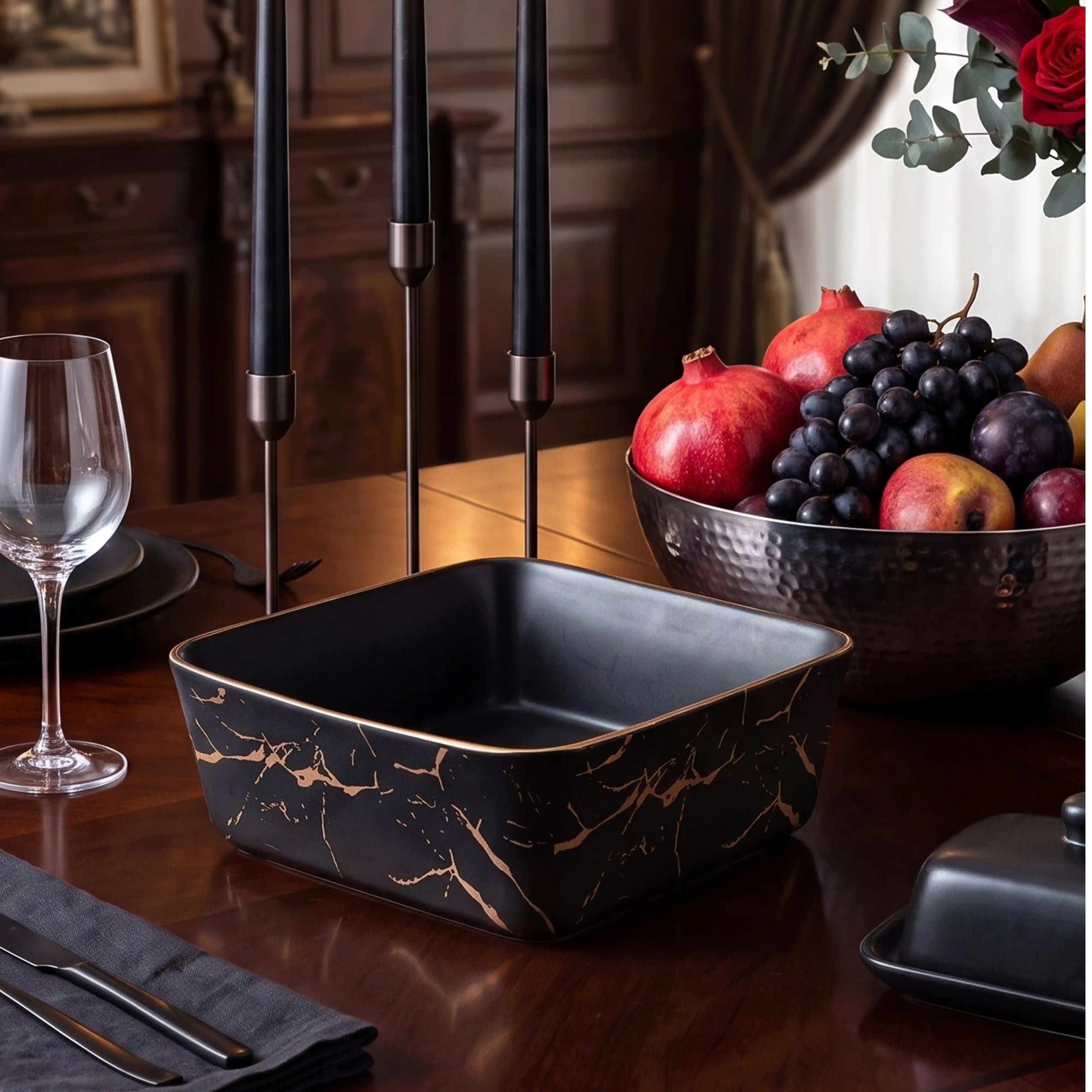 LIGHTNING NOIR SQUARE BOWL
