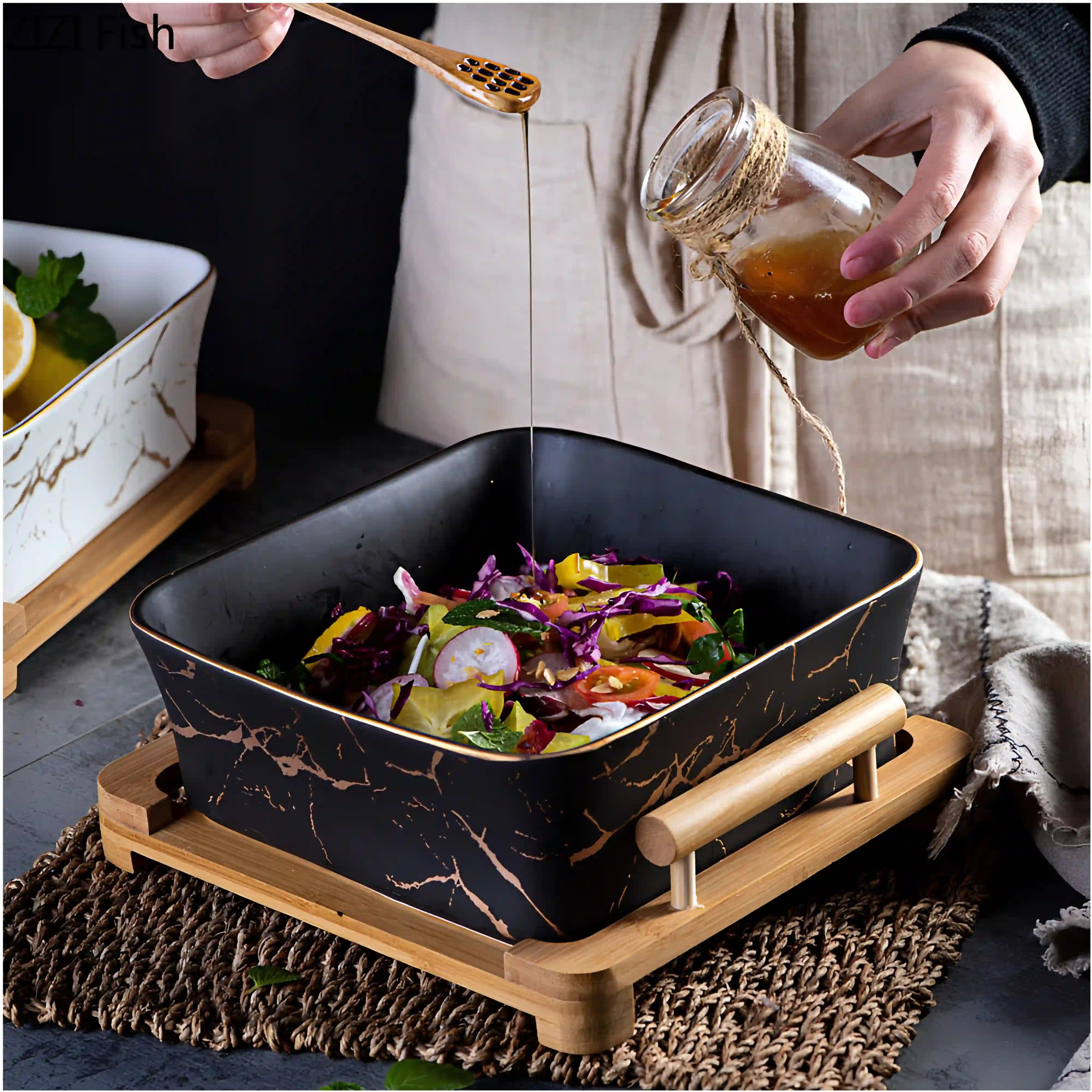 LIGHTNING NOIR SQUARE BOWL