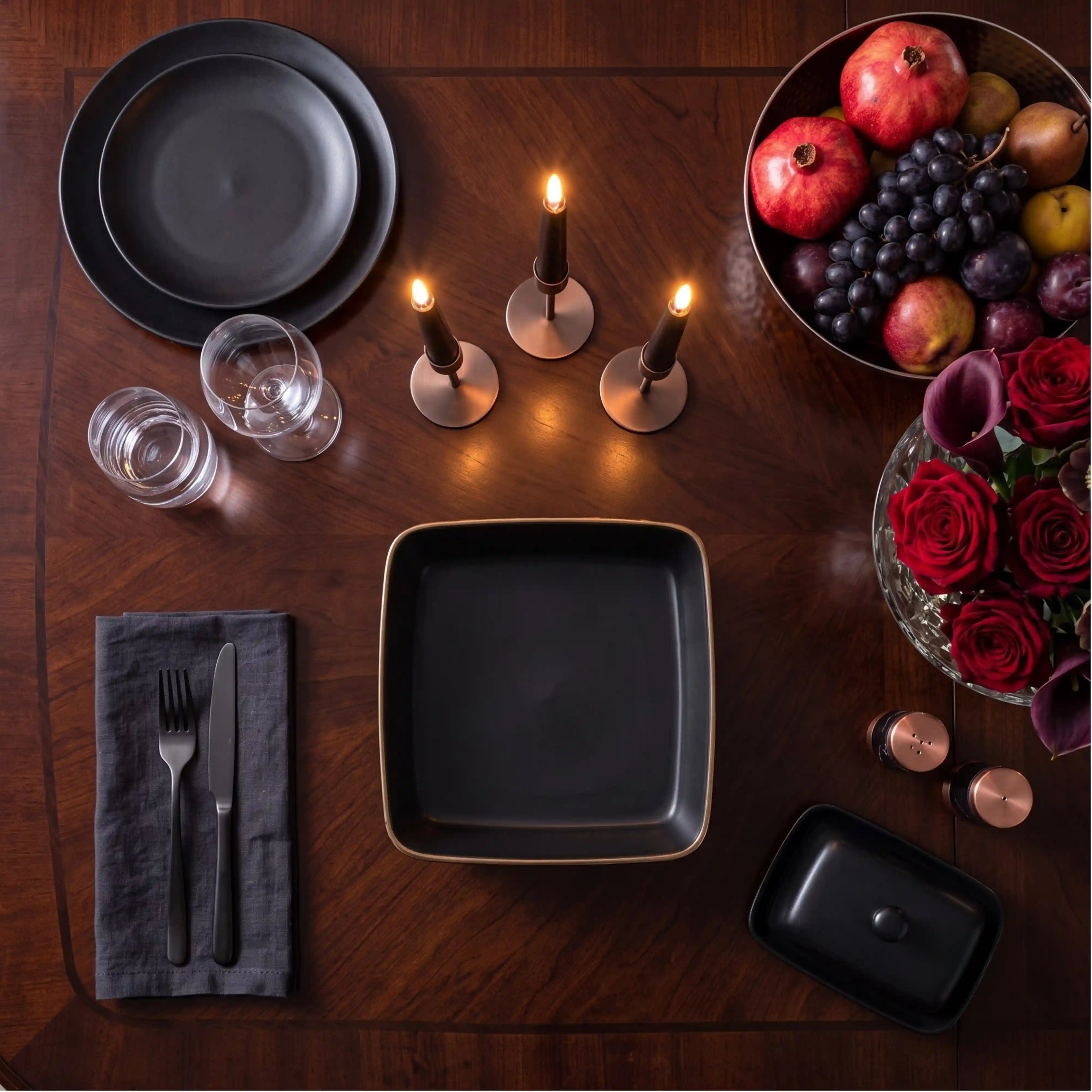 LIGHTNING NOIR SQUARE BOWL
