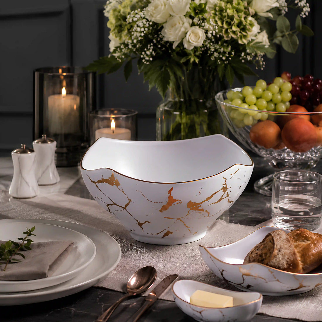 LIGHTNING BLANC SERVING BOWL