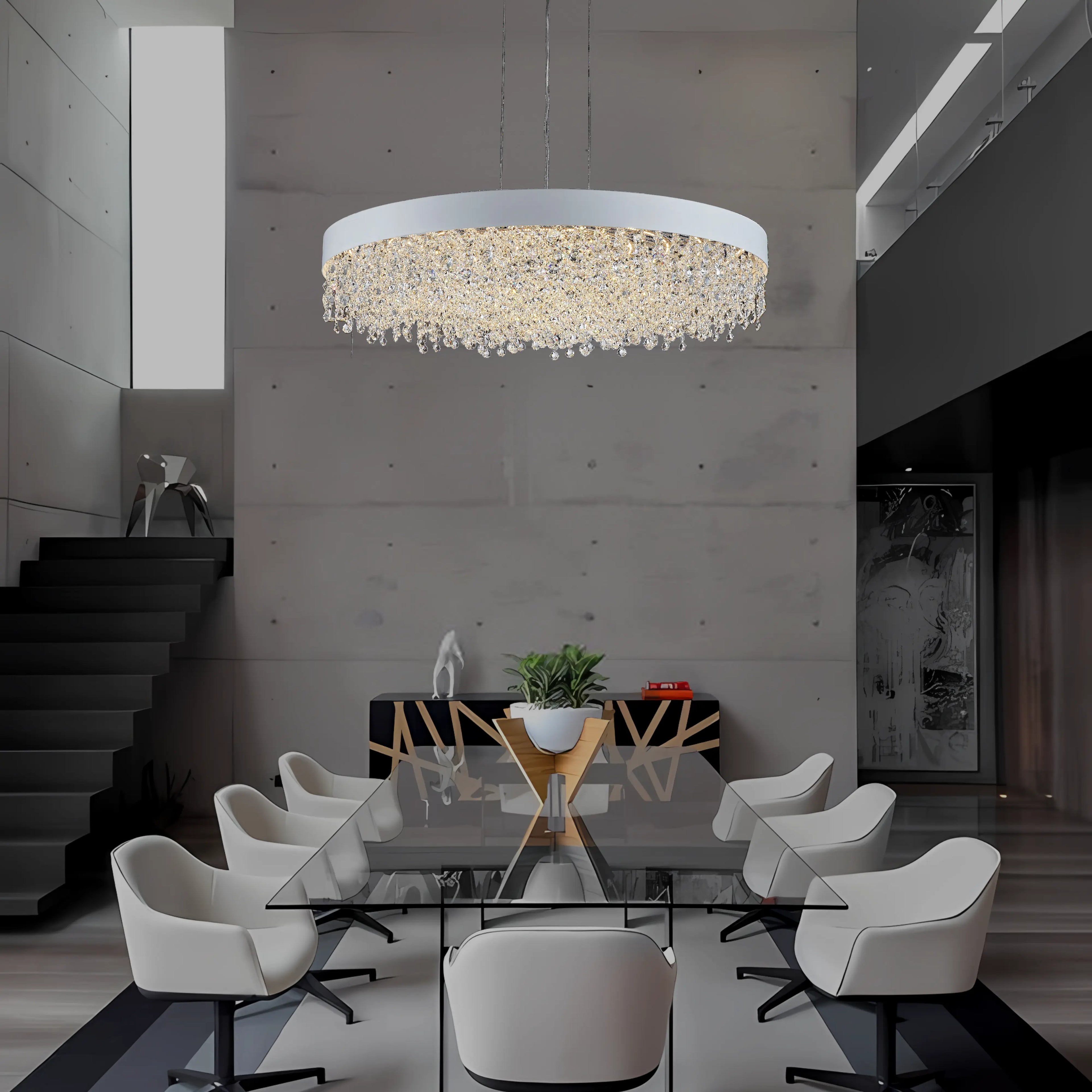 GLITZ HALO CHANDELIER