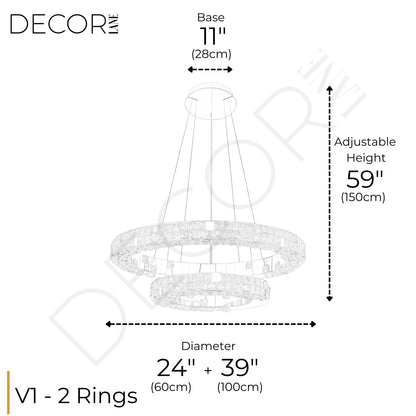 LUMIÉRE DE CARTIER 2 TIER CHANDELIER