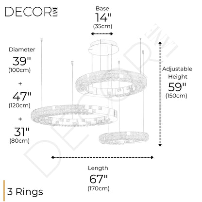 LUMIÉRE DE CARTIER 3 TIER CHANDELIER