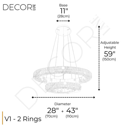 LUMIÉRE DE CARTIER 2 TIER CHANDELIER