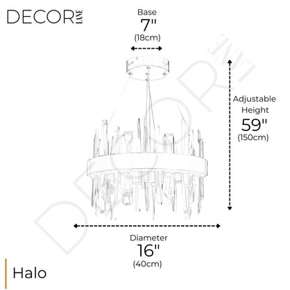 GLACIER HALO CHANDELIER
