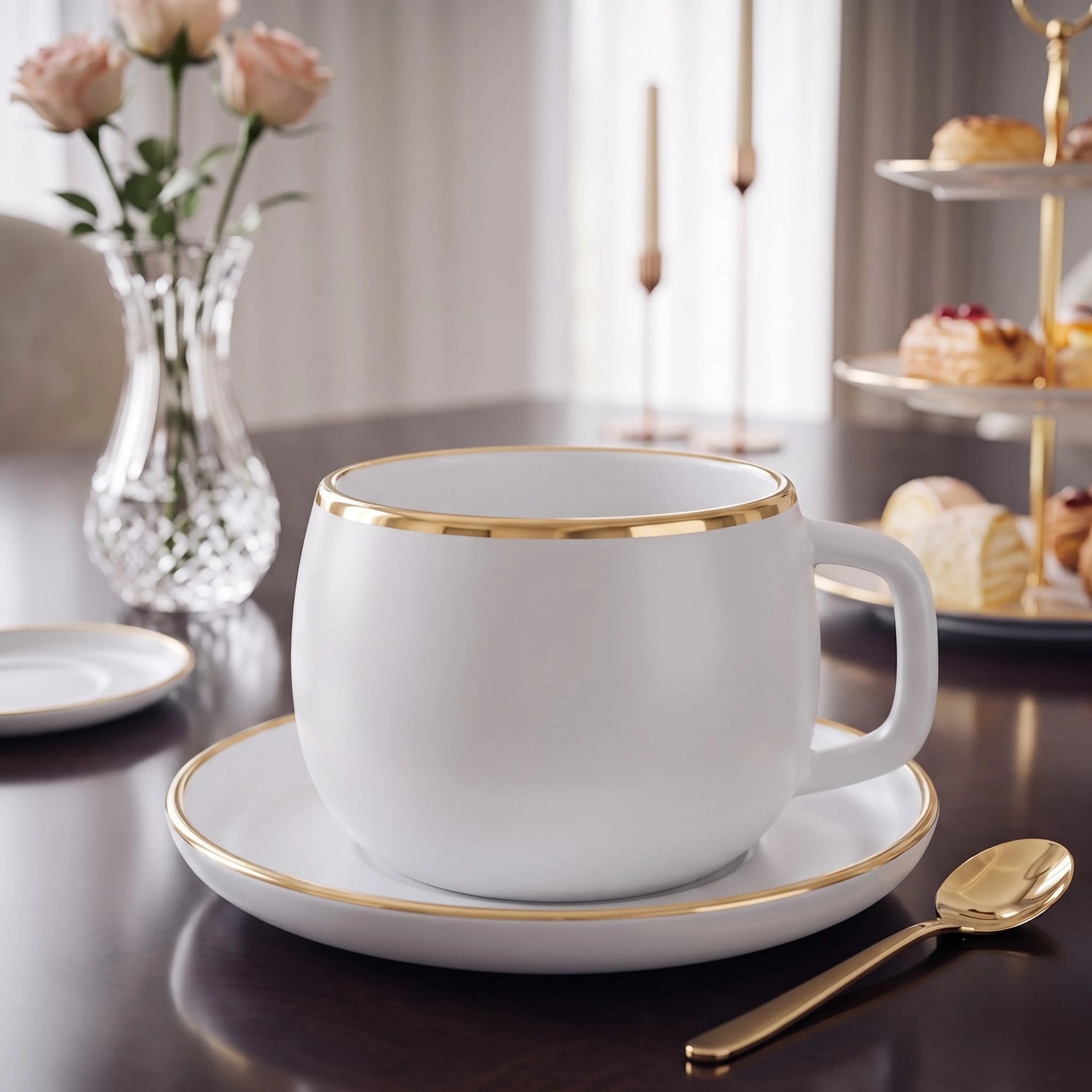ONYX BLANC TEACUP SET