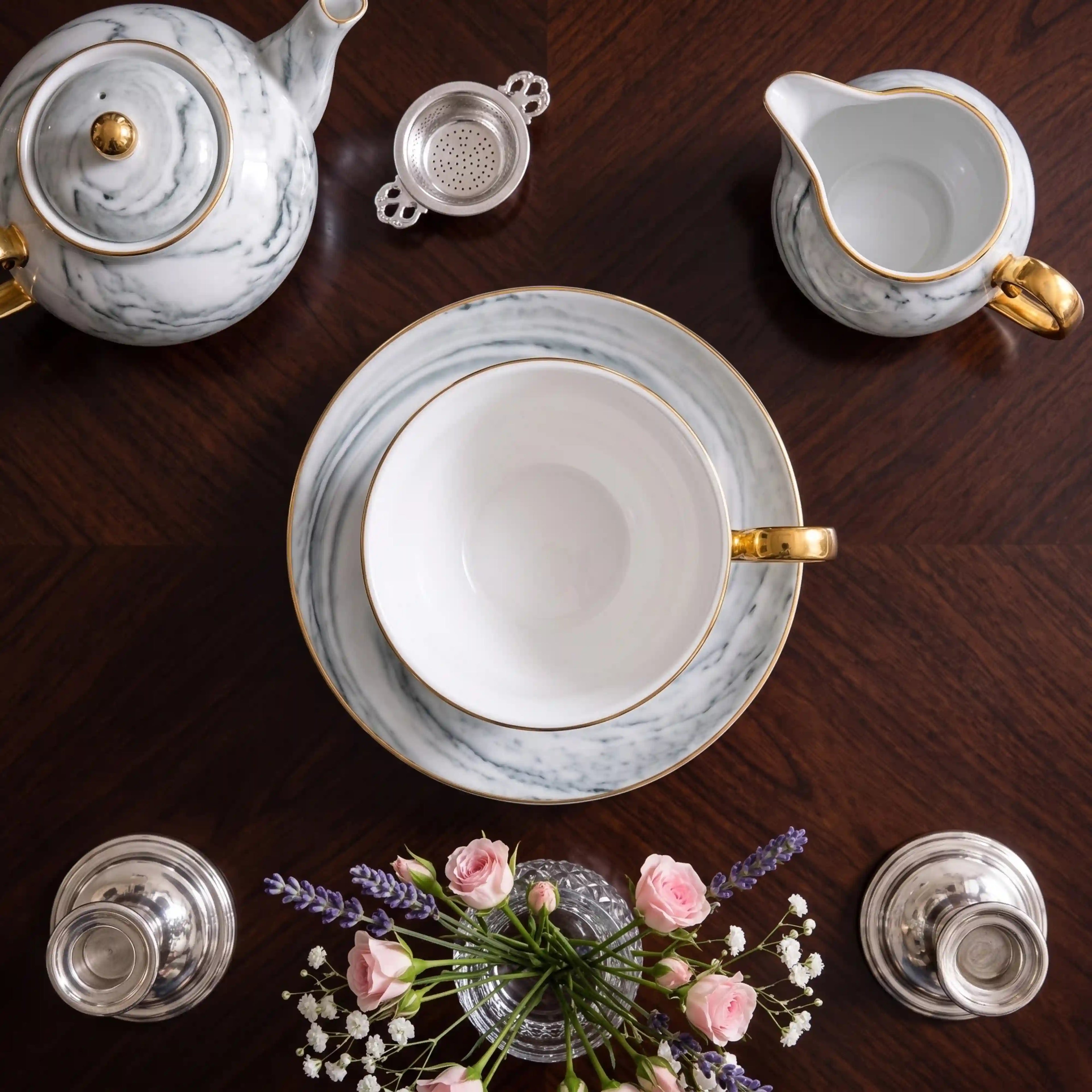 BEAU GREY TEACUP SET