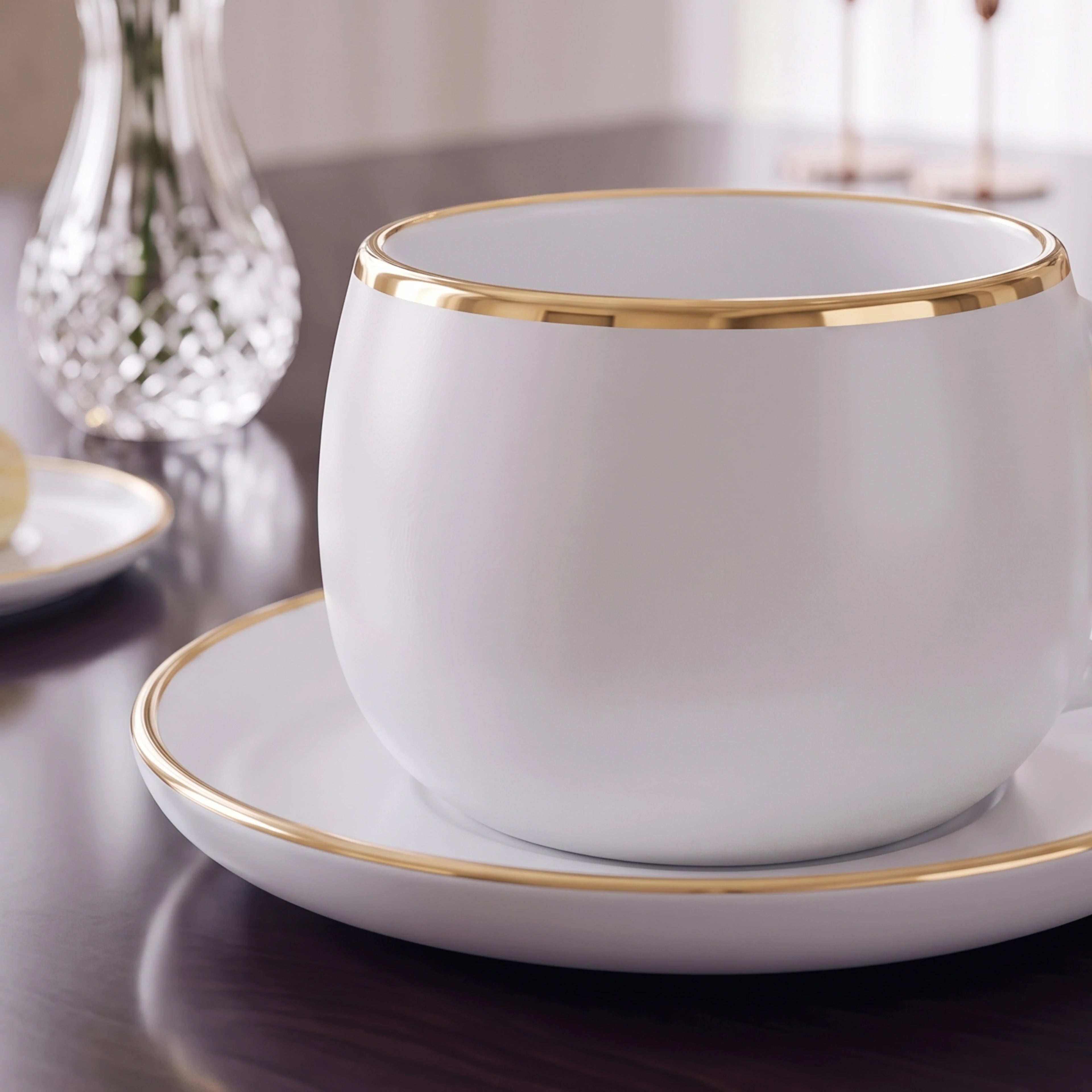 ONYX BLANC TEACUP SET