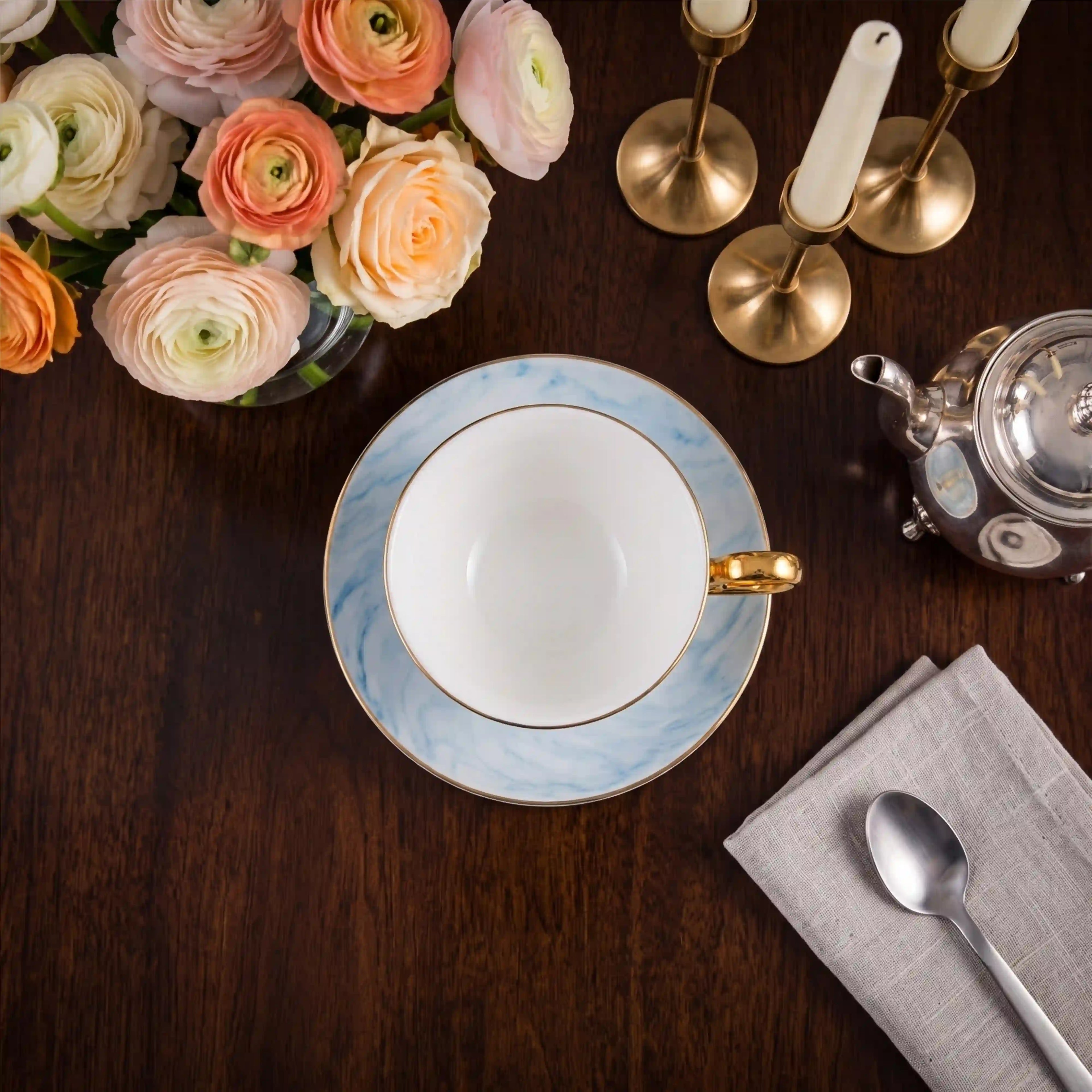 BEAU AQUA TEACUP SET