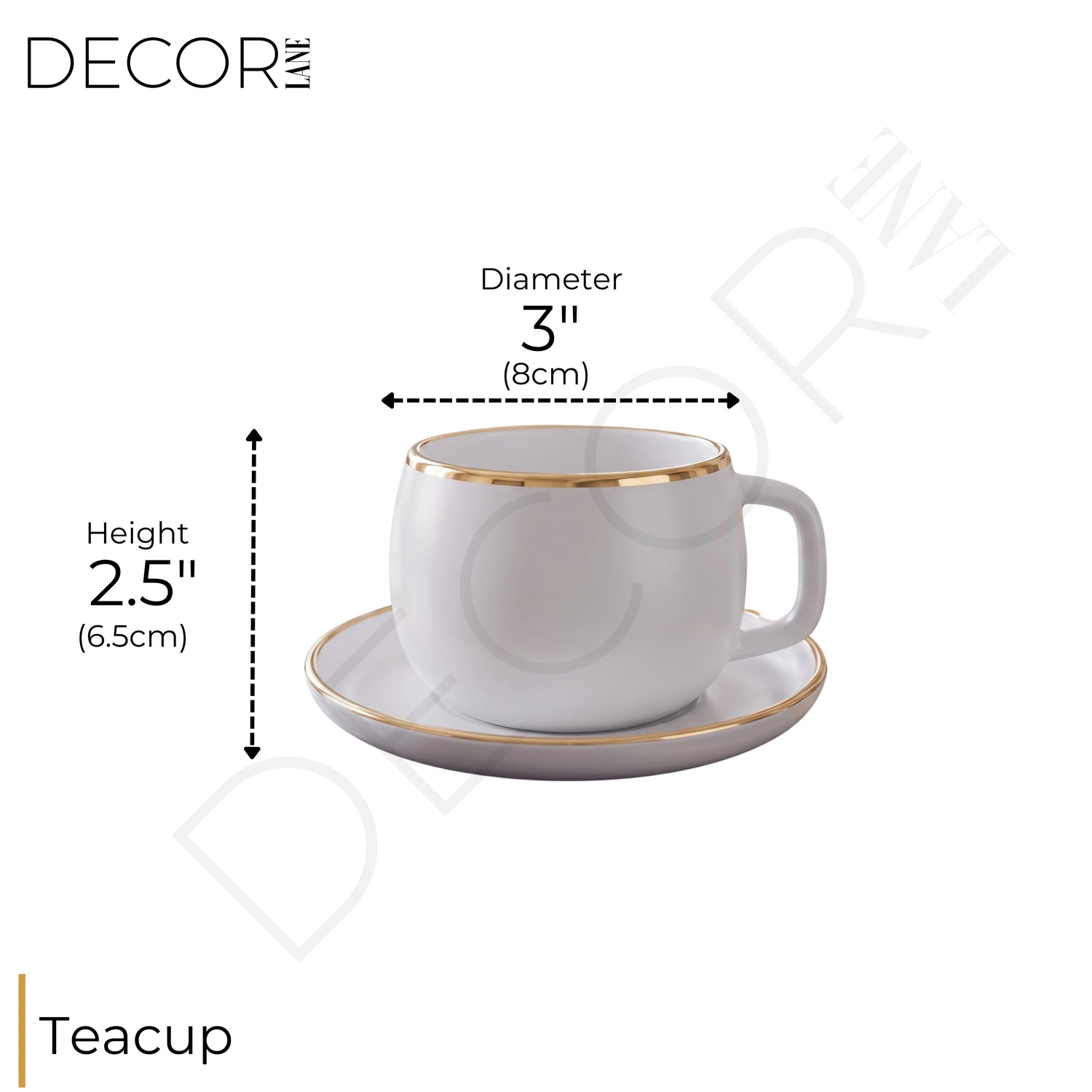 ONYX BLANC TEACUP SET