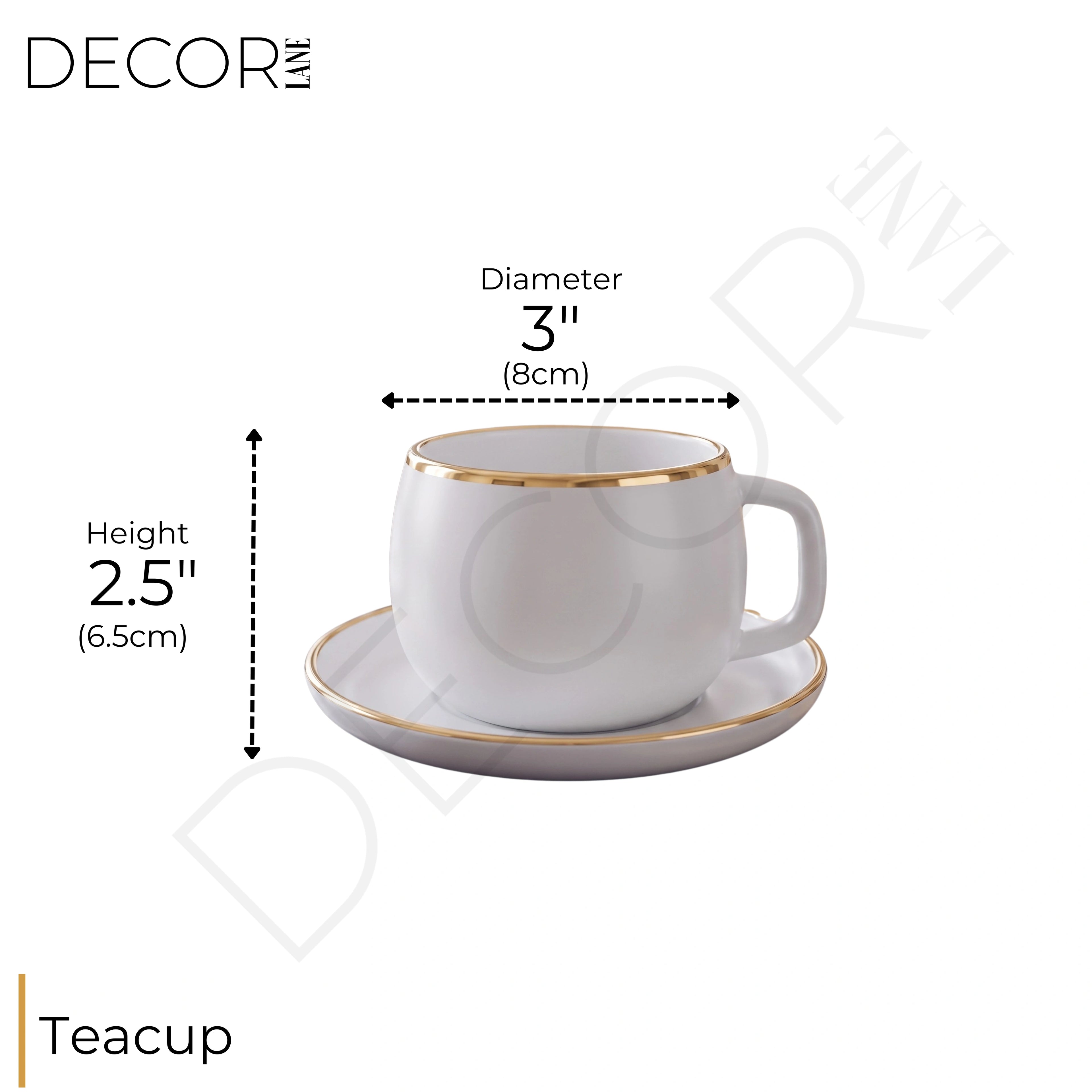 ONYX BLANC TEACUP SET