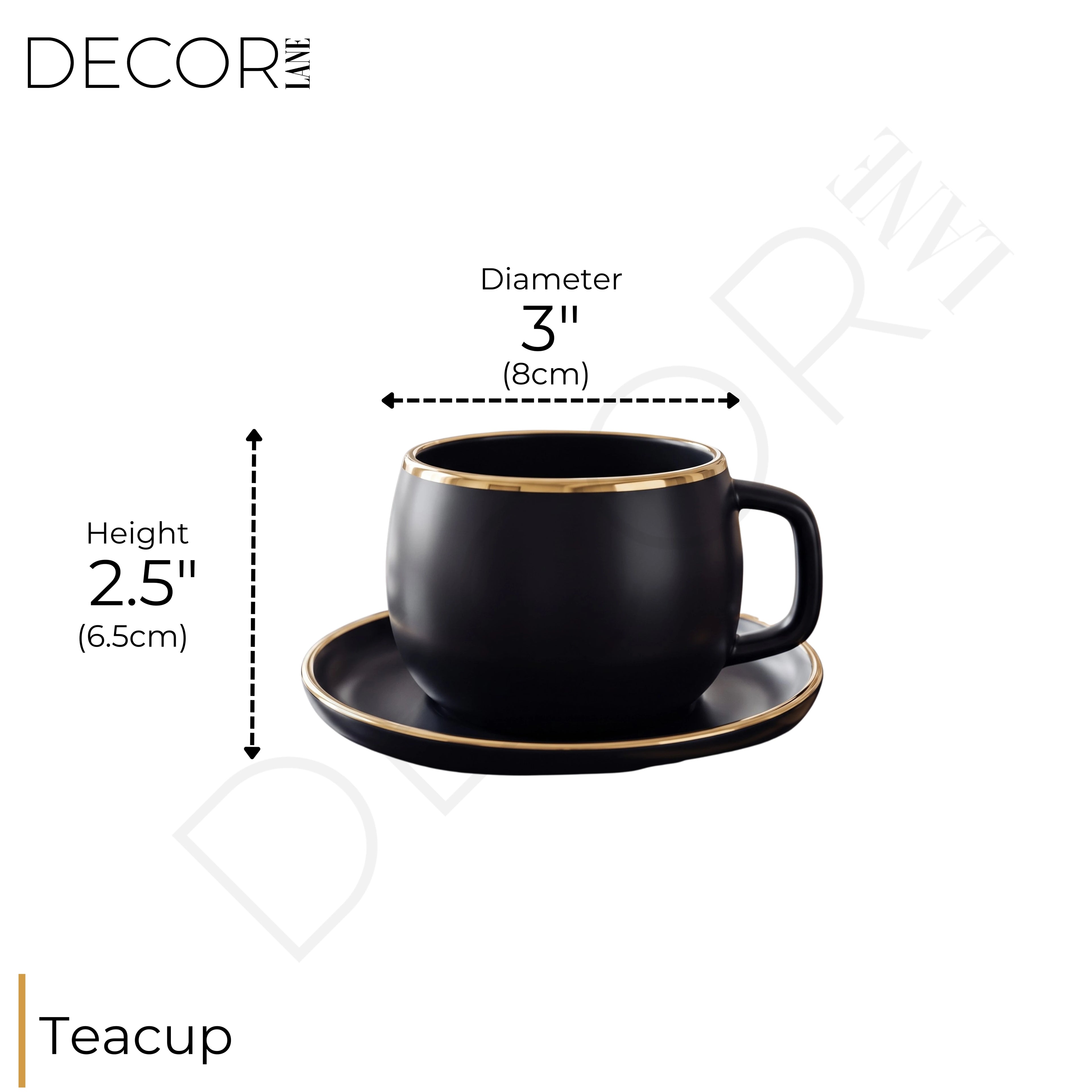 ONYX NOIR TEACUP SET