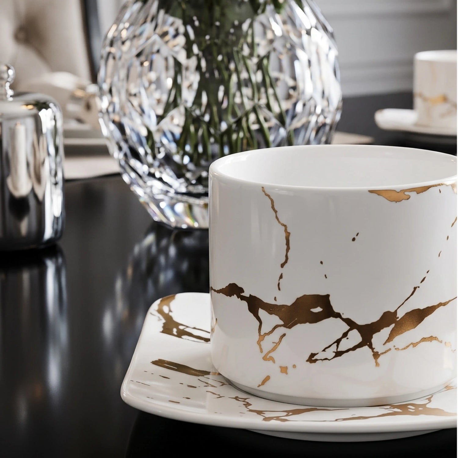 LIGHTNING BLANC TEACUP &amp; MUG SET