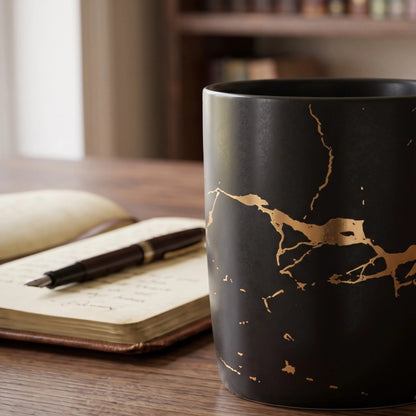 LIGHTNING NOIR TEACUP &amp; MUG SET