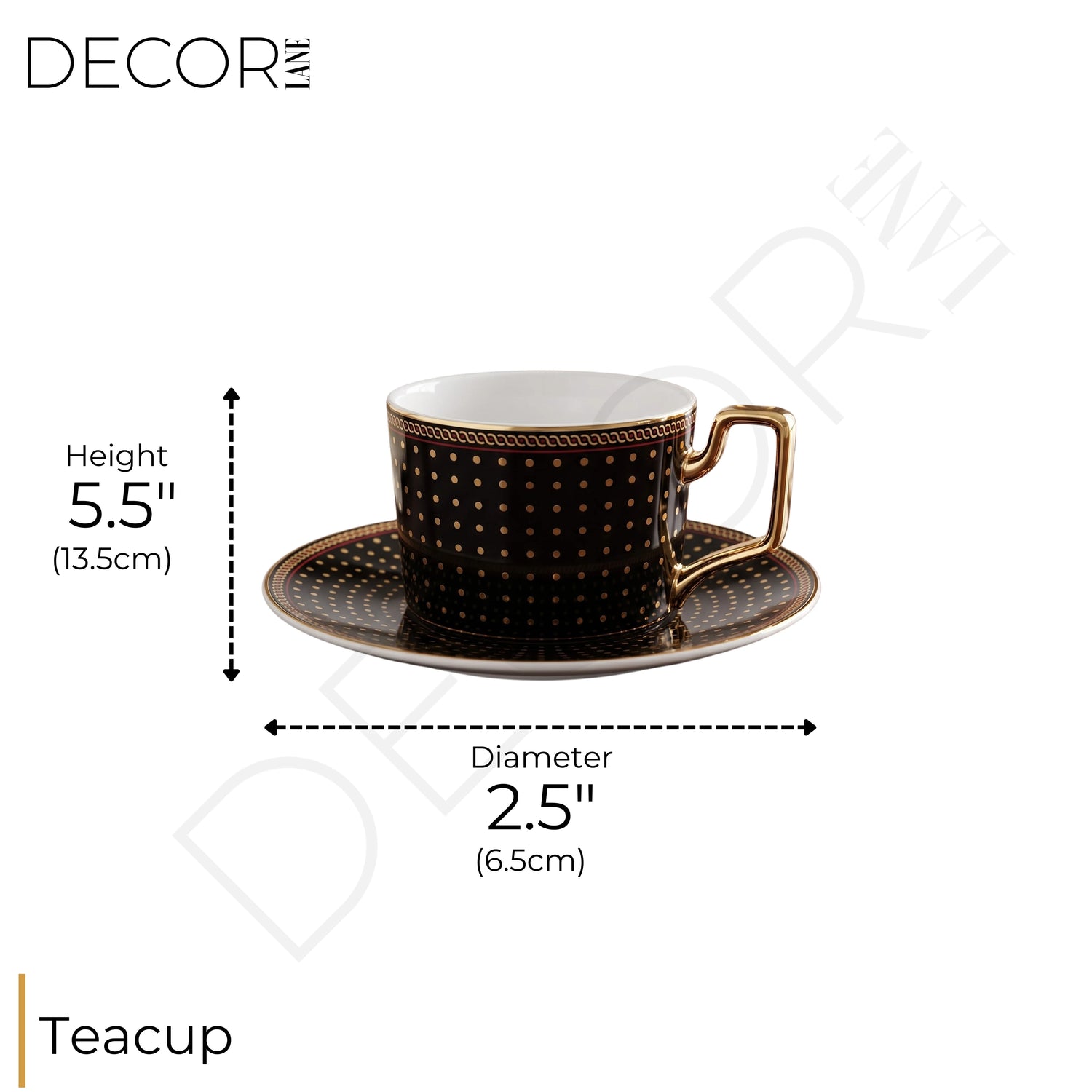 DELPHI NOIR TEACUP SET