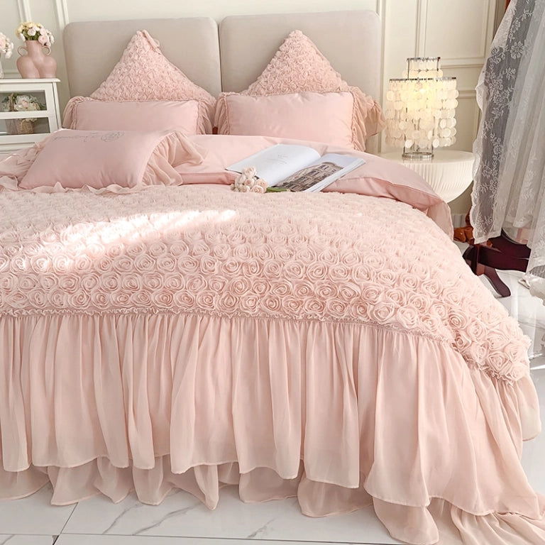 LACEY PREMIUM DUVET COVER &amp; SHAMS EGYPTIAN COTTON 1400TC