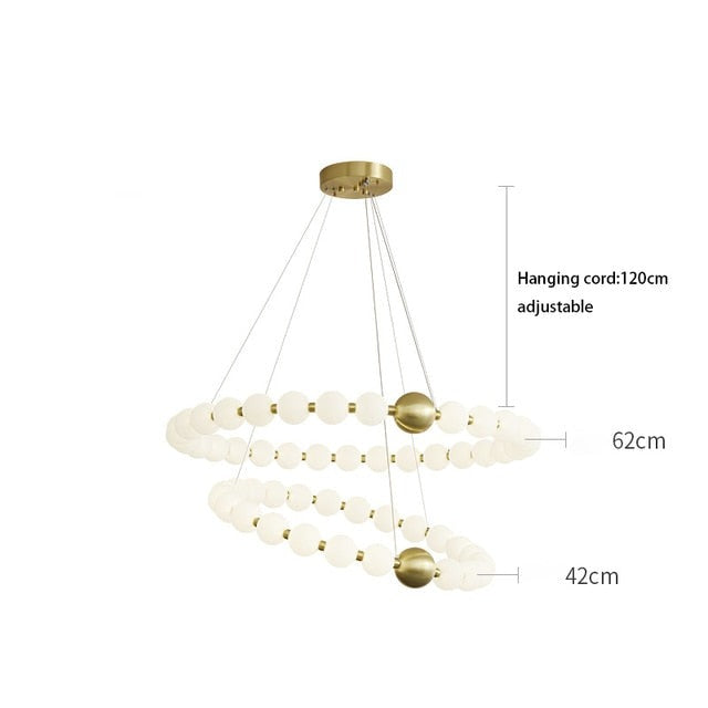 DÉLICATESSE DE PERLES CHANDELIER