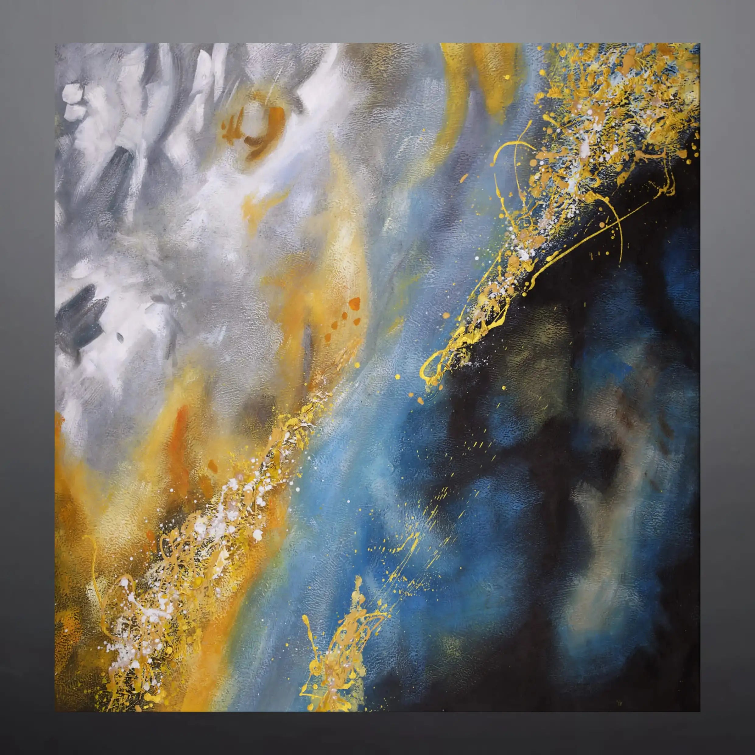 Starlit Fusion | Abstract Oil Painting on Canvas — Decor Lane – DecorLane