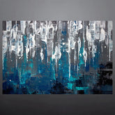 Cerulean Falls Oil Painting