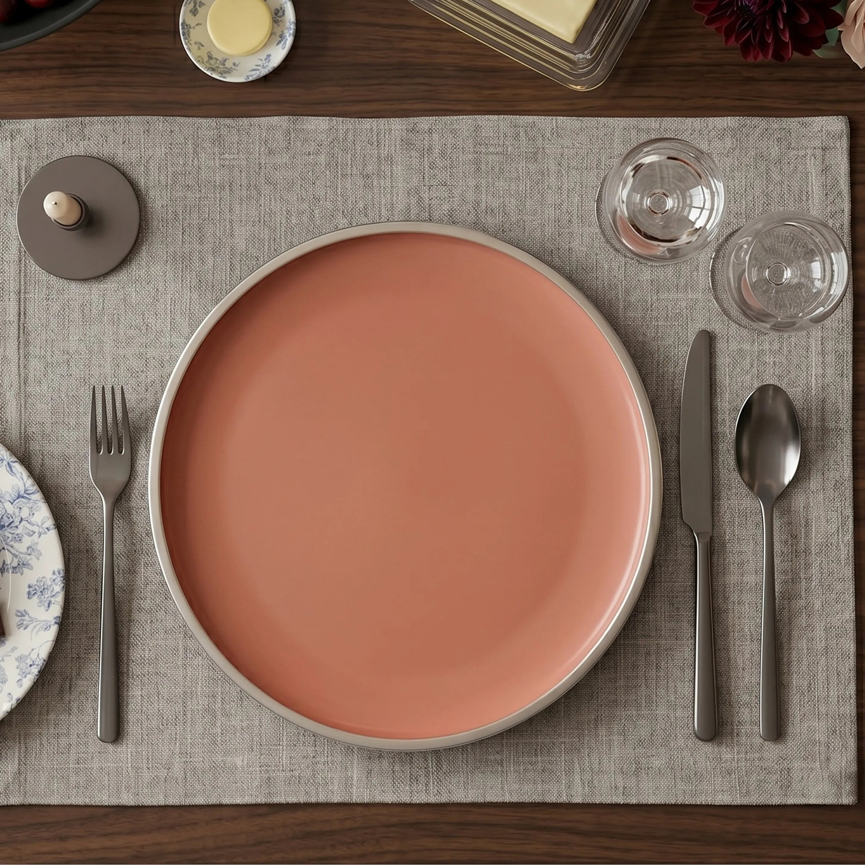 FAYETTE BLUSH ROSE PLATE