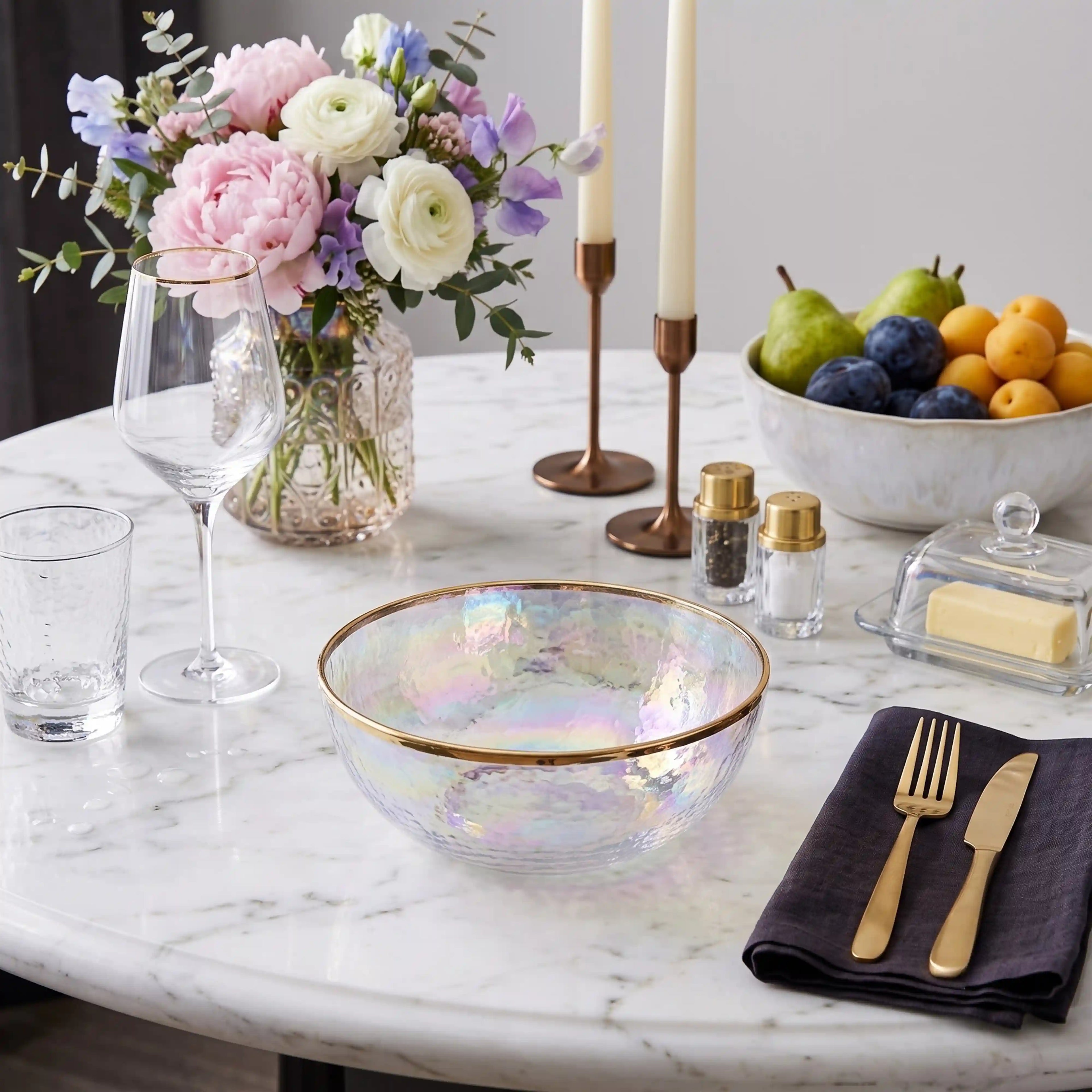 RAINBOW OPAQUE BOWL