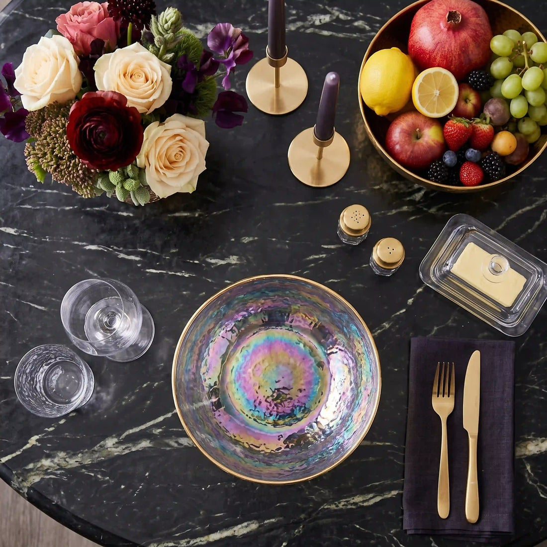 RAINBOW OPAQUE BOWL