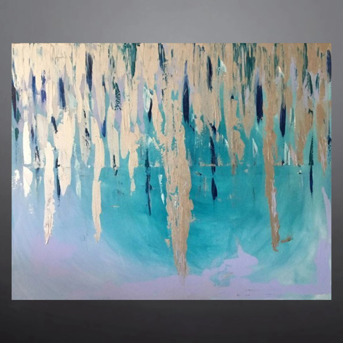 Azure Cascade Oil Painting