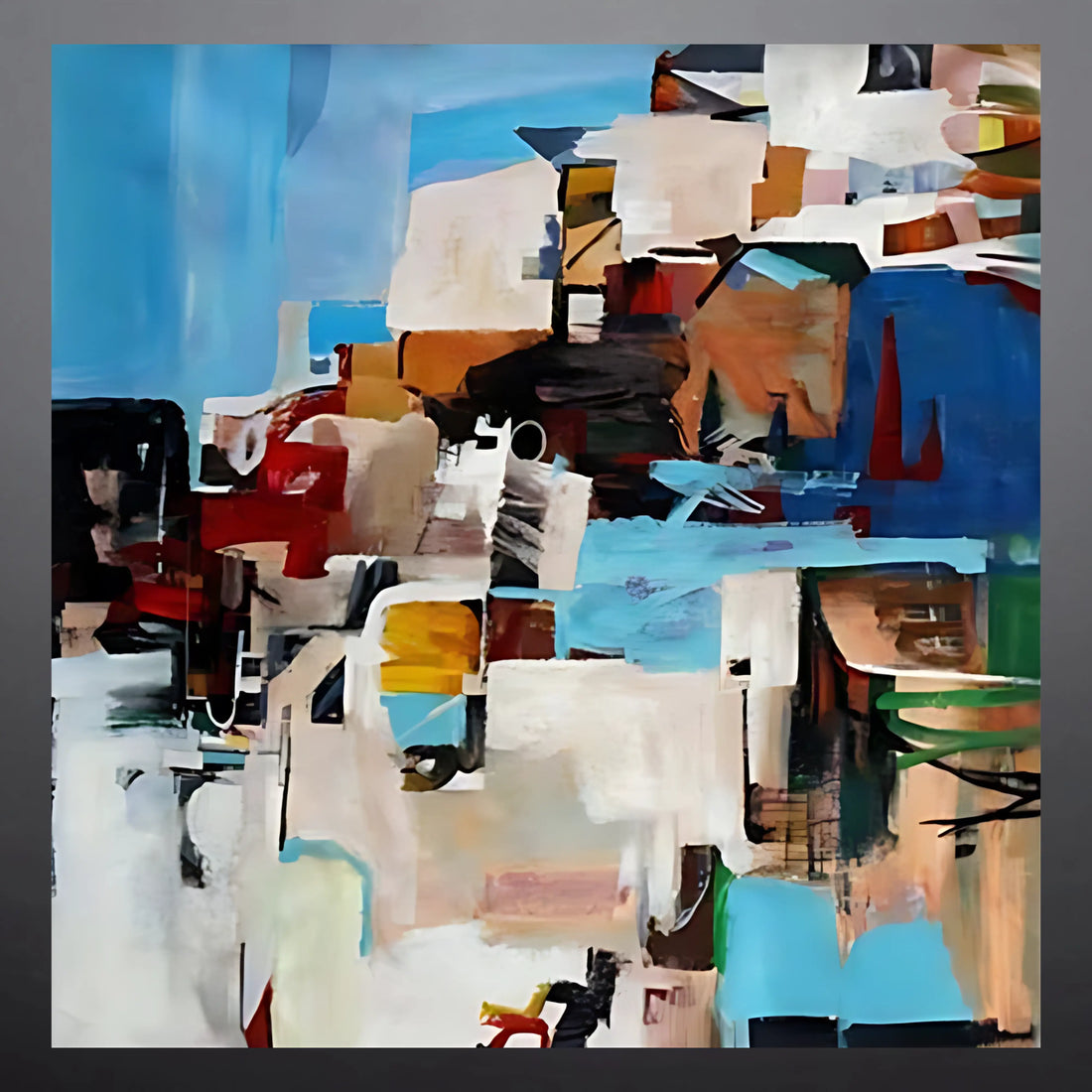 PRISMATIC PATCHWORK OIL PAINTING