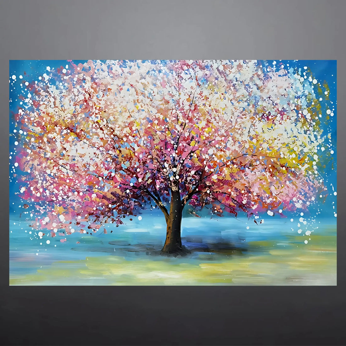 FLORAL CANOPY OIL PAINTING