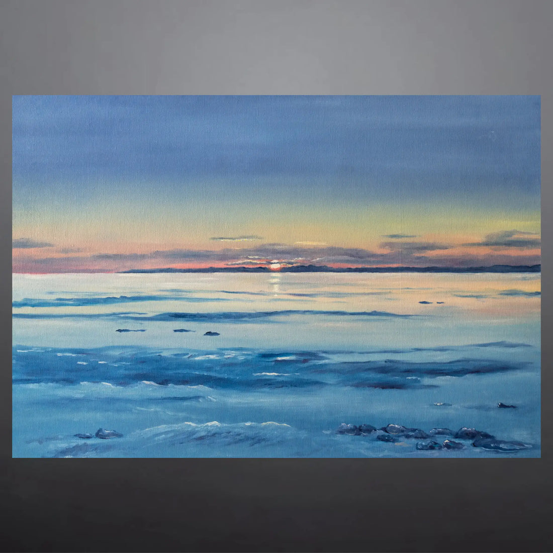 TRANQUIL WATERSCAPE OIL PAINTING