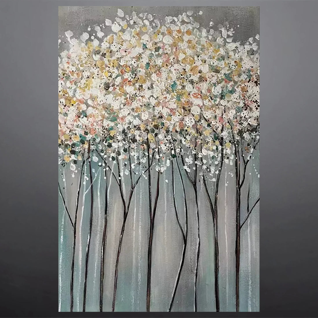 BLOOMING WOODS OIL PAINTING