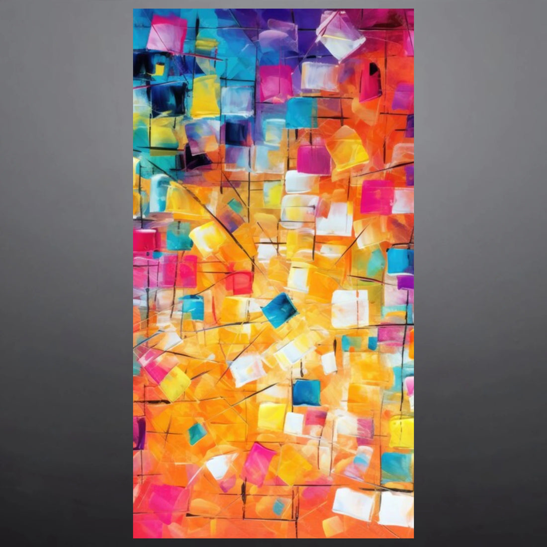 LUMINOUS PATCHWORK OIL PAINTING