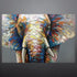 Prismatic Pachyderm Oil Painting