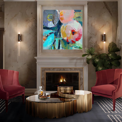 PASTEL BLOSSOM OIL PAINTING