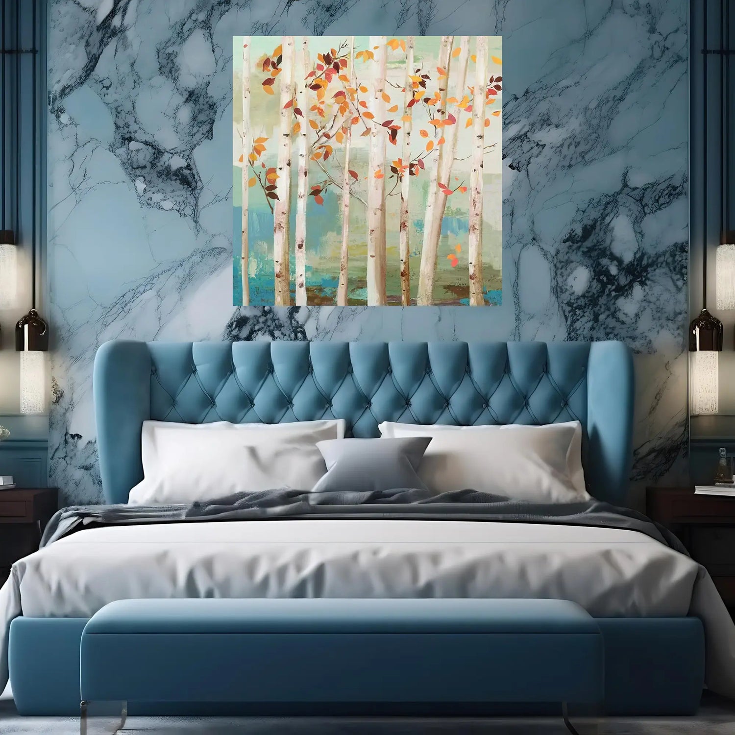 Crimson Fall Oil Painting