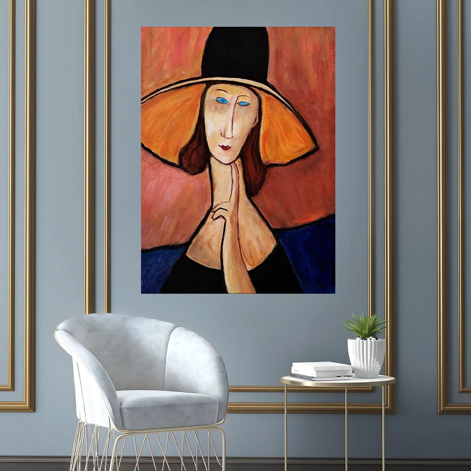 Contemplative Elegance Oil Painting